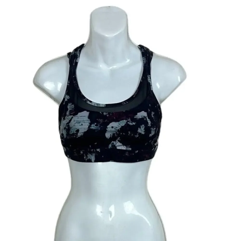 Lululemon Black Multicolor Sports Bra size 6